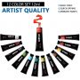 32pcs acrylic paint art set non-toxic 12 acrylic paint artist quality with brushes acrylic artist paint for art