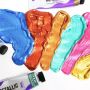 metallic paint acrylic 18ml 8 colours acrylic paint artist Lightfast Colors with Smooth Consistency and Opaque Metallic Finish