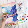 artist acrylic paint 24*12ml with palette and brushes painting set artists for drawing