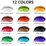 acrylic paint 12 colors set with Palette and Brush hot sell painting set artists