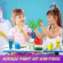 acrylic paint 30ml with 8 brushes & Palette art supplies painting in Bag 22 Parts 12colors acrylic paint buy
