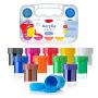 acrylic paint set 12 colors basic acrylic paints non-toxic kids washable paint
