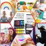 acrylic paint 12 colors set with Palette and Brush hot sell painting set artists