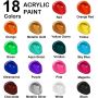 18 color paint 240ml acrylic paint for adults and kids high quality non toxic paint