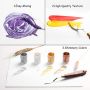 24colors 0.51oz. acrylic paint pack kids non toxic paint non-washable painting art set