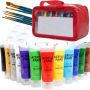 acrylic paint 30ml with 8 brushes & Palette art supplies painting in Bag 22 Parts 12colors acrylic paint buy