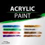 8colors acrylic leather paint set non-toxic latex acrylic paint professional 100ml acrylic paint set