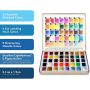 professional artist grade 40colors include solid, metallic and neon watercolor paint set for painting