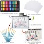 36 colors watercolor paint set with Brushes, 8 pcs Paper water activated paint for art and student water color paint
