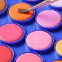 hot sale 16 solid watercolor paint cakes set in mental box