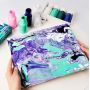 high quality pouring acrylic paint diy rock ceramic canvas phone case acrylic pour paint kit with strainers