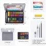 art supplies 48 colors watercolor paint set with 8 watercolor paper 1 white watercolor paint and others for painting