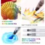 professional 12 colors glitter metallic watercolor paint with paint brushes for designer