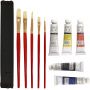 high quality 11pcs 12ml artist oil paint or drawing painting set with brushes