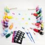 Custom Art Supplies Paint Set,DIY Drawing Art Paint Brushes for Acrylic Paint Set for Kids