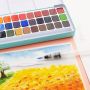 artist watercolor paint solid cakes lightweight travel pocket set watercolor painting with brush