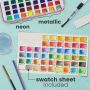 hot selling 48colors solid watercolor paint art drawing painting set for gift