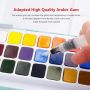 artist watercolor paint solid cakes lightweight travel pocket set watercolor painting with brush