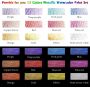 professional 12 colors glitter metallic watercolor paint with paint brushes for designer