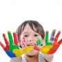 School Painting Supplies DIY Crafts 6 Bright Colors Washable Non Toxic Finger Paint Kids