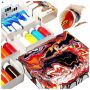 factory wholesale full set Acrylic Pouring Kit- Includes Acrylic Paint, Pouring Medium, Silicone Oil, Tarps, Gloves