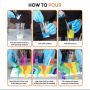 factory wholesale full set Acrylic Pouring Kit- Includes Acrylic Paint, Pouring Medium, Silicone Oil, Tarps, Gloves