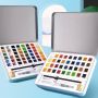 OEM travel art 48 color watercolor paint sheets color water paint