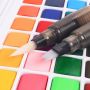 Direct sale oem new brush paint watercolour pans 24 colors with removable palette
