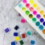 Cheap good packaging plastic box 36 watercolor paint set water color