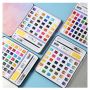 OEM travel art 48 color watercolor paint sheets color water paint