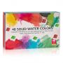 48 solid water color painting colours watercolor paint with plastic box