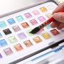 OEM ODM 36 colors glitter metallic solid pearl watercolor pearly watercolor paint