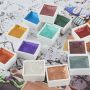 36 water color glitter color art metallic watercolor glitter paint painting set pearl metallic