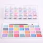 26 metallic glitter shimmer watercolor paints set half pan semi-dry water colors painting water colour watercolour