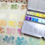 12 colors non toxic glitter paint metallic water colour watercolour metallic with pen