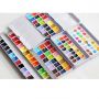 48 aquarelle painting watercolor paints set half pan semi-dry water colors water colour watercolour