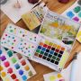 Wholesale price good durability sakura solid watercolor 12-96 colors set