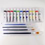 Manufacturing service art custom acrylic paint set permanent airbrush leather kids abd adults begginer 12 colors acrylic paint