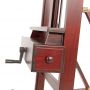 Red Crank Adjusting Studio H-frame Artist Easel Painting with Four Wheels Easel with Rocker and Drawer w15S