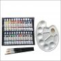 24pcs 12ml Acrylic Paint with 5 brushes and 1 plastic palette