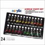 Hot Sell on Amazon Alu Tube 48pcs 22ml Acrylic Paint Set 48