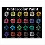 Non toxic promotional 12pcs 12ml Watercolor paint with Water Brush Pen
