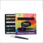 Hot Sale on line 24pcs 12ml Artist Acrylic Paint with 3 brushes