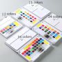 Superior New Professional Master Grade European Pigment Solid Water Color Paints Set with Tin Box Wholesale