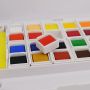 Superior Solid Watercolor Paint Set 24 Colors Travel Pigment Paints with Paintbrush for Students Art Supplies