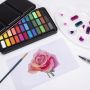 Superior 24/36/48 Gift logo Solid Watercolor Paints Pigment With Water Brush For Painting