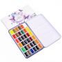 Metallic Watercolor Paint Pan 48 Colors Half Pan Metallic Semi Dry Watercolor Paint Set