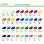 Wholesale 18Colors 36ml Soft Tube Packing Artist Acrylic Paint Color