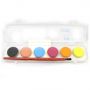 Hot High Quality 6 Colors Dry Solid Artist WaterColour Paint Cake With Brush