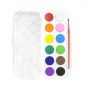 Hot sale cheap price 2.8cm 12 color Non-toxic solid water based washable water color cake and kids aquarell paint set